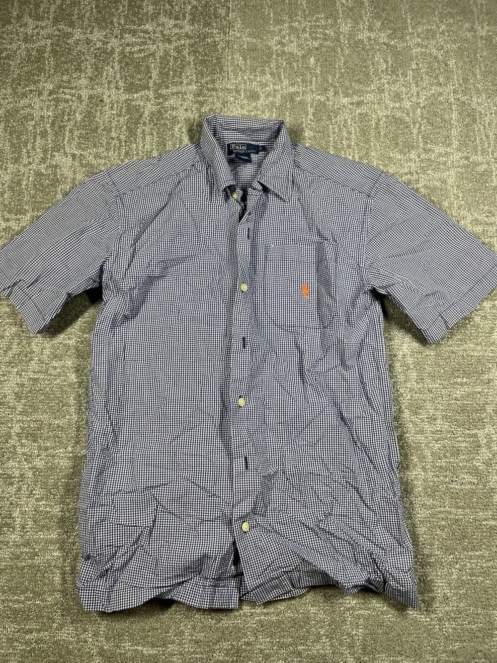 Vintage Polo Ralph Lauren Short Sleeve Button Down Shirt Size M